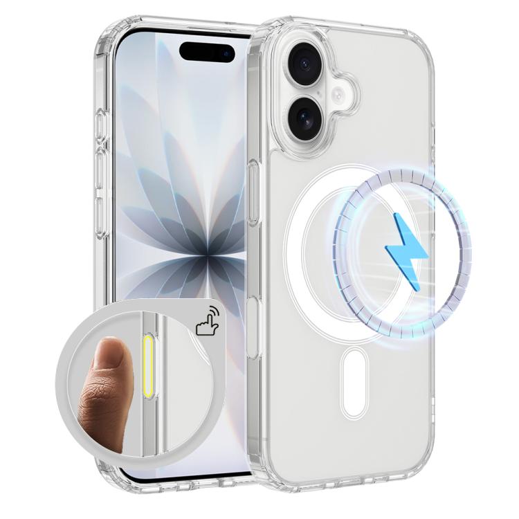 For iPhone 17 Camera Control Button Integrated MagSafe Clear Phone Case(Transparent)