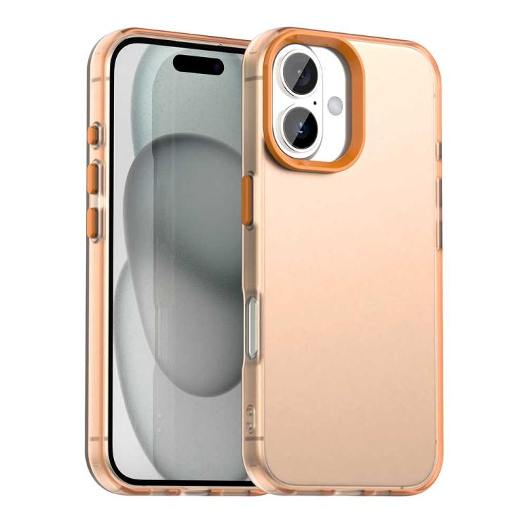 For iPhone 17 Candy PC Hybrid TPU Shockproof Phone Case(Orange)