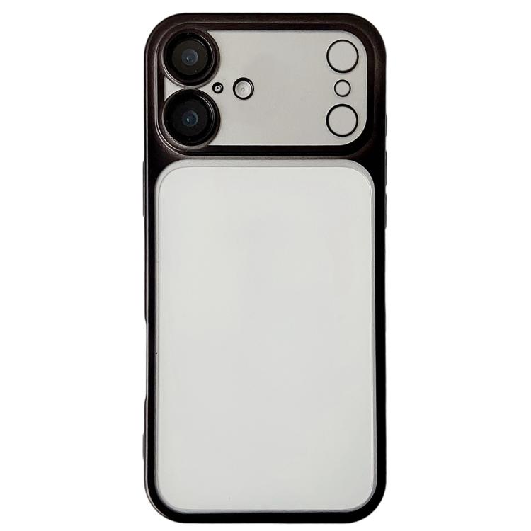 For iPhone 17 Change to 17 Series Electroplated Frosted TPU Phone Case(Black)