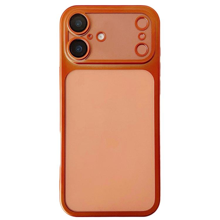 For iPhone 17 Change to 17 Series Electroplated Frosted TPU Phone Case(Orange)
