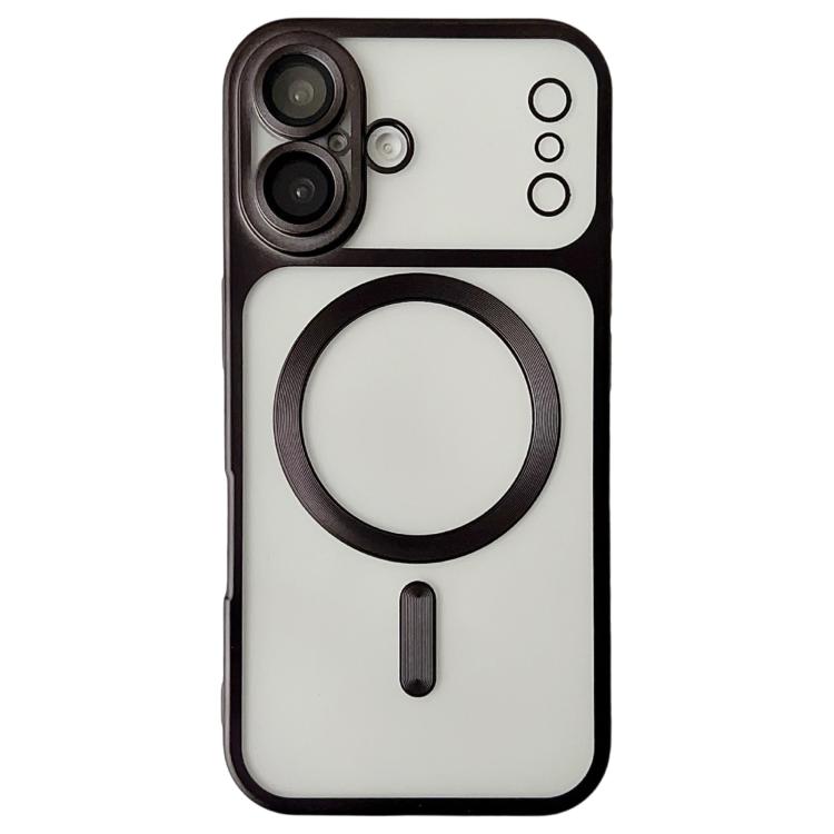 For iPhone 17 Change to 17 Series Magnetic MagSafe Frosted TPU Phone Case(Black)