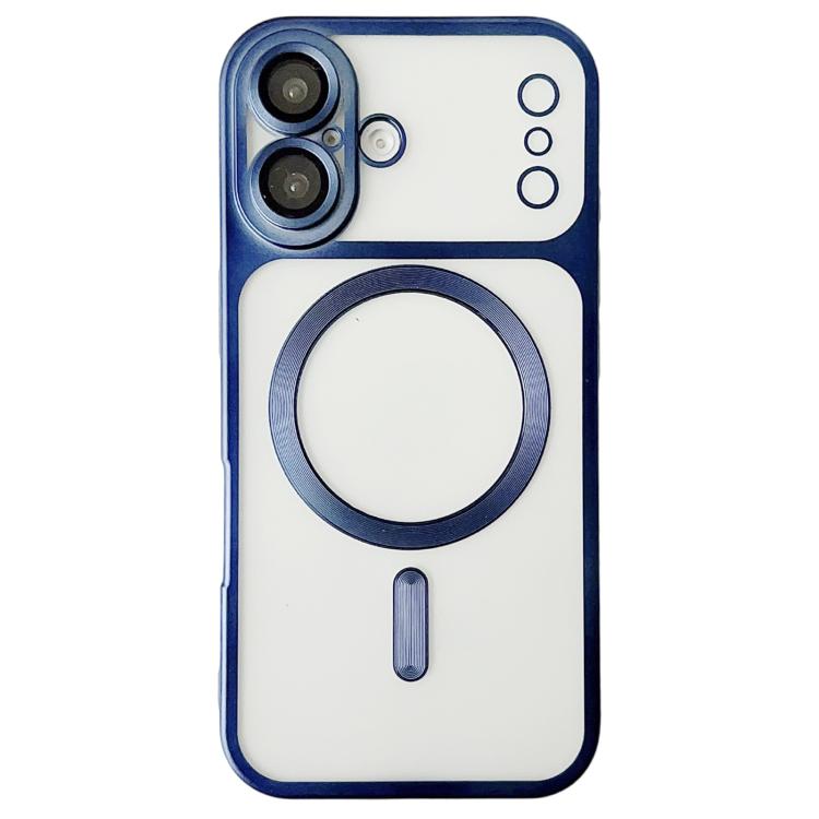 For iPhone 17 Change to 17 Series Magnetic MagSafe Frosted TPU Phone Case(Blue)