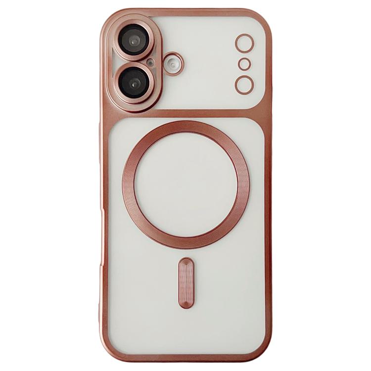 For iPhone 17 Change to 17 Series Magnetic MagSafe Frosted TPU Phone Case(Gold)