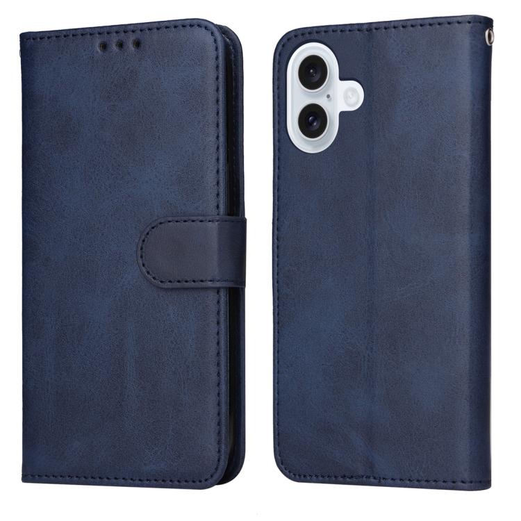 For iPhone 17 Classic Calf Texture Flip Leather Phone Case(Blue)