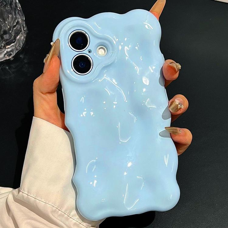 For iPhone 17 Cloud-Style TPU Shockroof Phone Case(Blue)