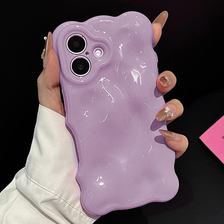 For iPhone 17 Cloud-Style TPU Shockroof Phone Case(Purple)