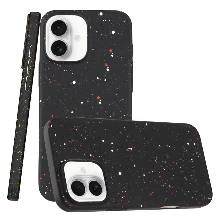For iPhone 17 Colorful Inkjet Magnetic MagSafe PC Phone Case(Black)