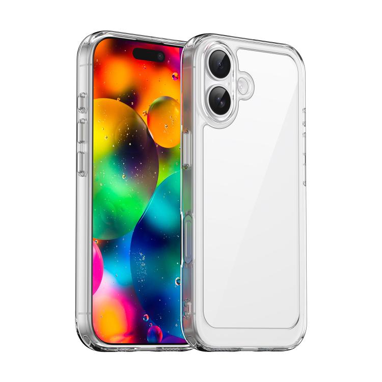 For iPhone 17 Colorful Series Acrylic + TPU Phone Case(Transparent)