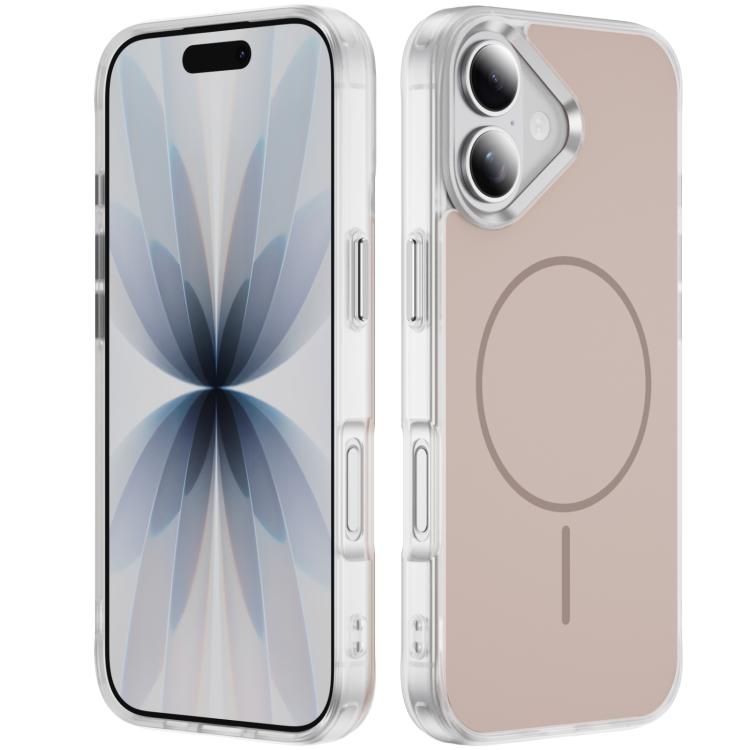 For iPhone 17 Crystal Frosted Skin Feel Magnetic MagSafe Phone Case(Gold)