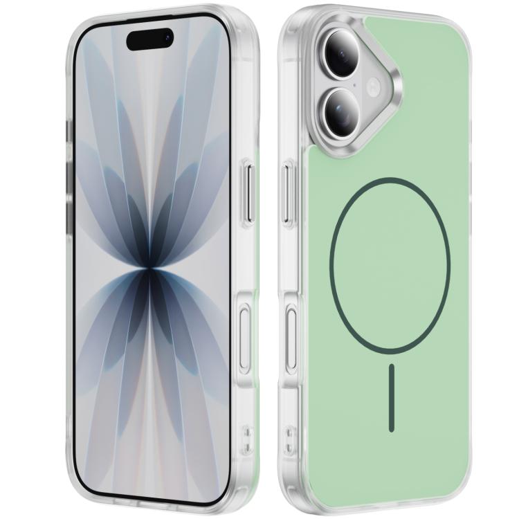 For iPhone 17 Crystal Frosted Skin Feel Magnetic MagSafe Phone Case(Green)