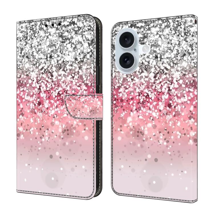 For iPhone 17 Crystal-Like Painted Vegan Leather Phone Case(Gradient)