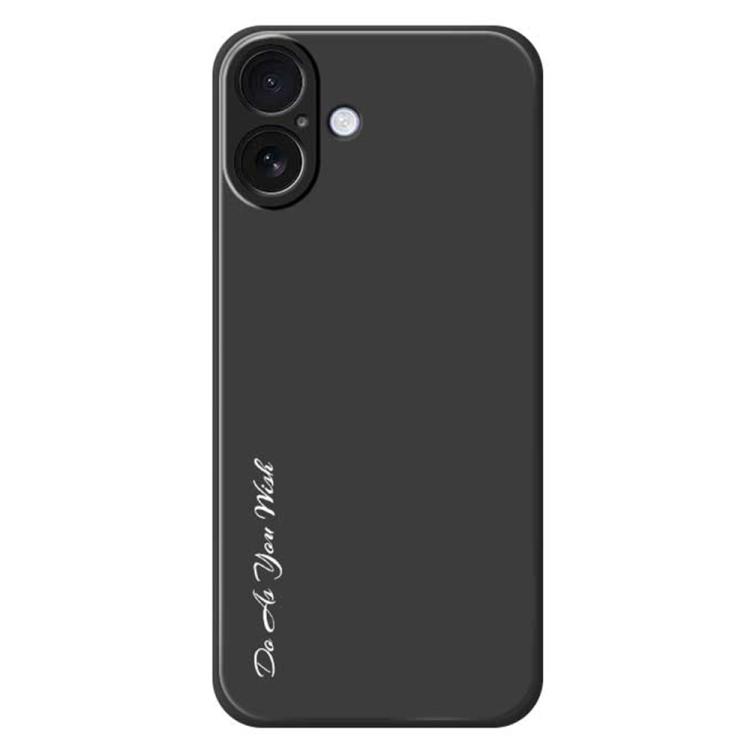 For iPhone 17 Do As You Wish A1440 Fine Hole Straight Edge Silicone Phone Case(Black)