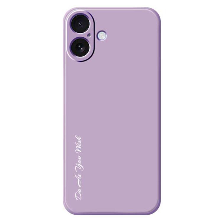 For iPhone 17 Do As You Wish A1440 Fine Hole Straight Edge Silicone Phone Case(Purple)