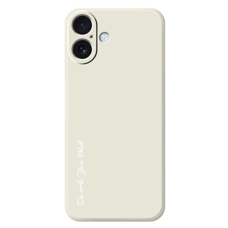 For iPhone 17 Do As You Wish A1440 Fine Hole Straight Edge Silicone Phone Case(White)