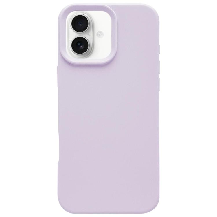For iPhone 17 Dopamine Simple Imitation Liquid Silicone Phone Case(Bean Purple)