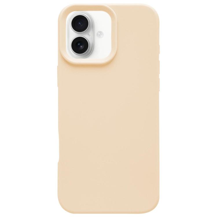 For iPhone 17 Dopamine Simple Imitation Liquid Silicone Phone Case(Cream Yellow)