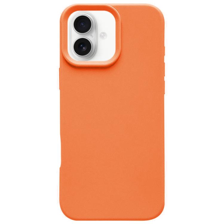 For iPhone 17 Dopamine Simple Imitation Liquid Silicone Phone Case(Orange)