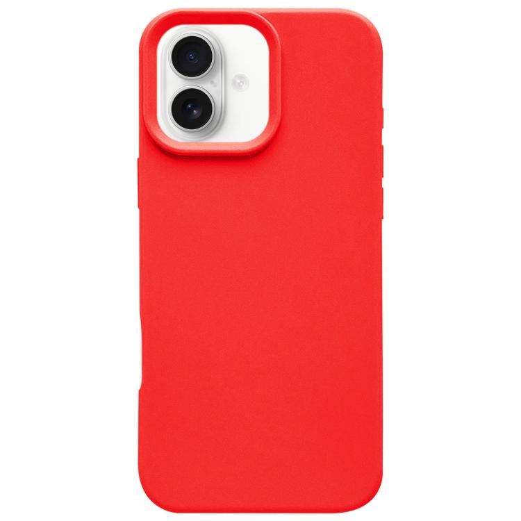 For iPhone 17 Dopamine Simple Imitation Liquid Silicone Phone Case(Red)
