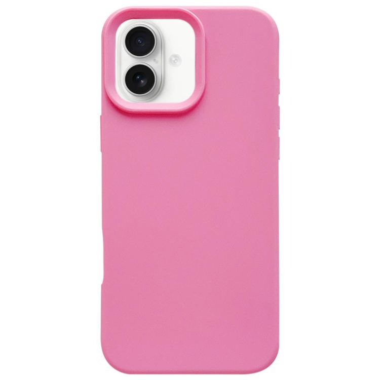For iPhone 17 Dopamine Simple Imitation Liquid Silicone Phone Case(Rose Pink)