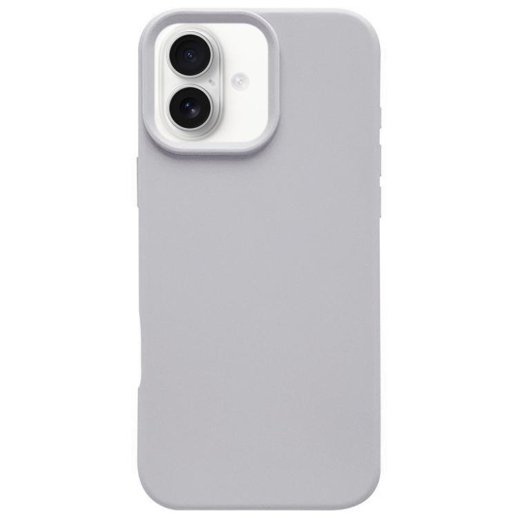 For iPhone 17 Dopamine Simple Imitation Liquid Silicone Phone Case(Smoky Blue)