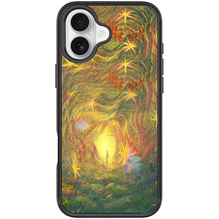 For iPhone 17 Dream Entrance Pattern Magnetic Phone Case(Black)