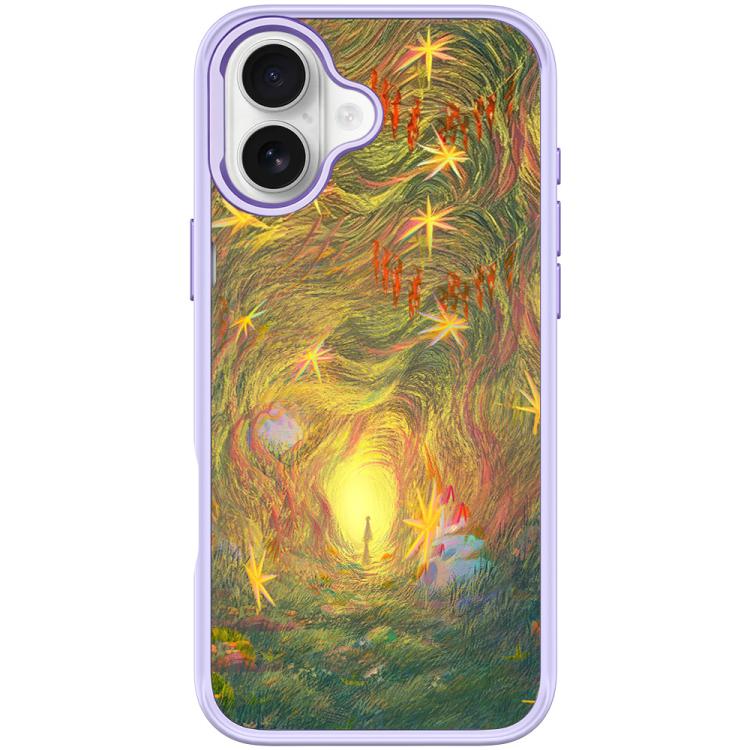 For iPhone 17 Dream Entrance Pattern Magnetic Phone Case(Light Purple)
