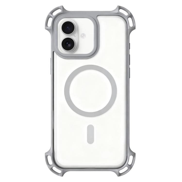 For iPhone 17 Drone-Style Four-Corner Shockproof Acrylic MagSafe Phone Case(Titanium Gray)