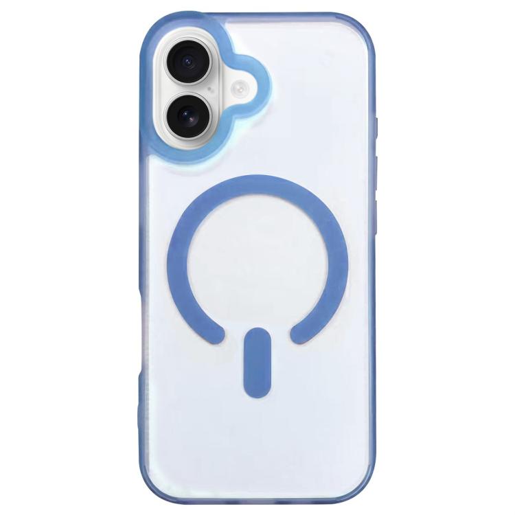 For iPhone 17 Dual-Side Frosted MagSafe Clear Phone Case(Blue)