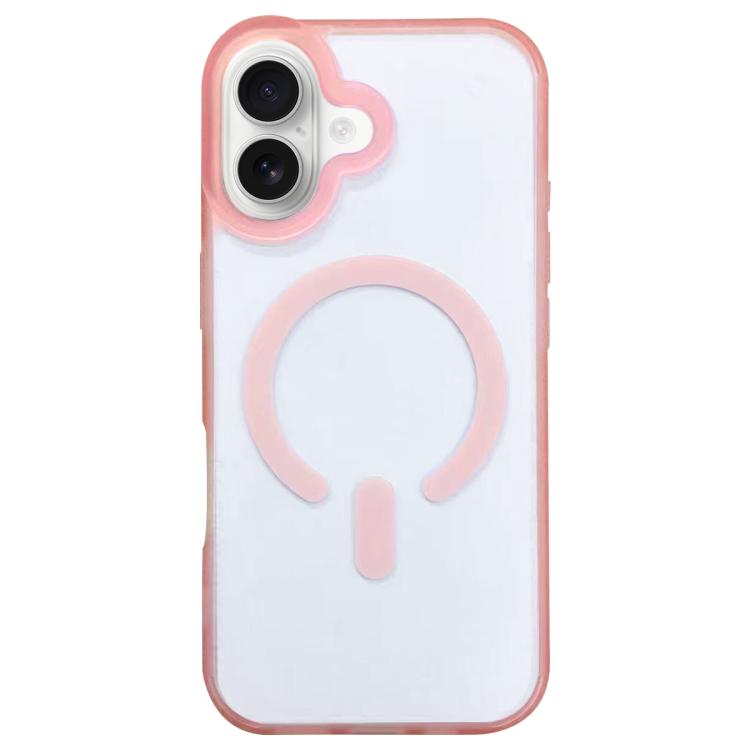 For iPhone 17 Dual-Side Frosted MagSafe Clear Phone Case(Pink)