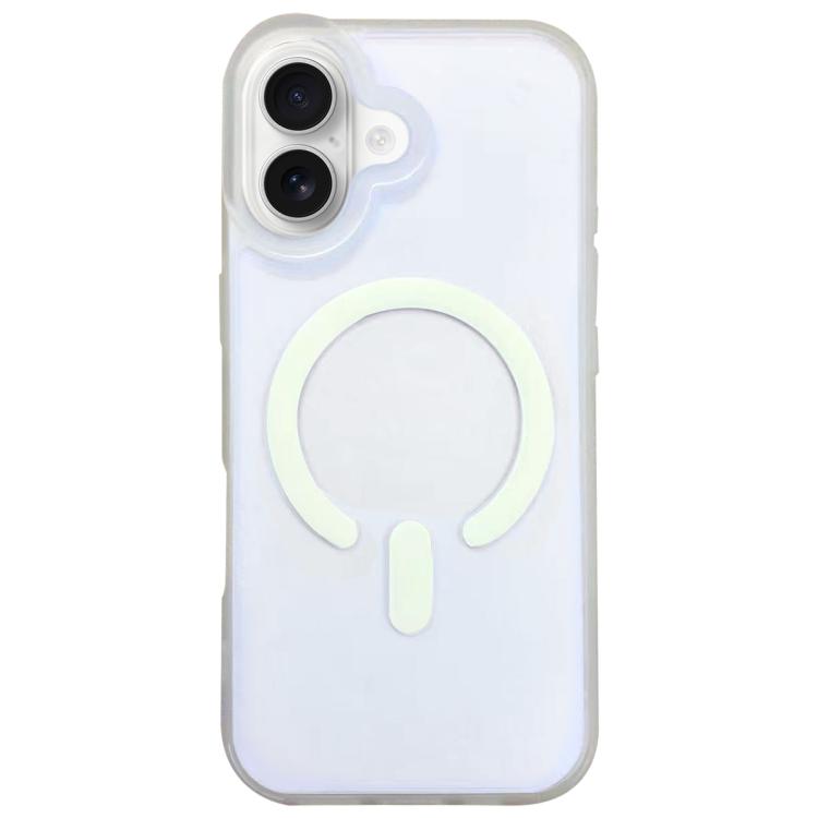 For iPhone 17 Dual-Side Frosted MagSafe Clear Phone Case(White)