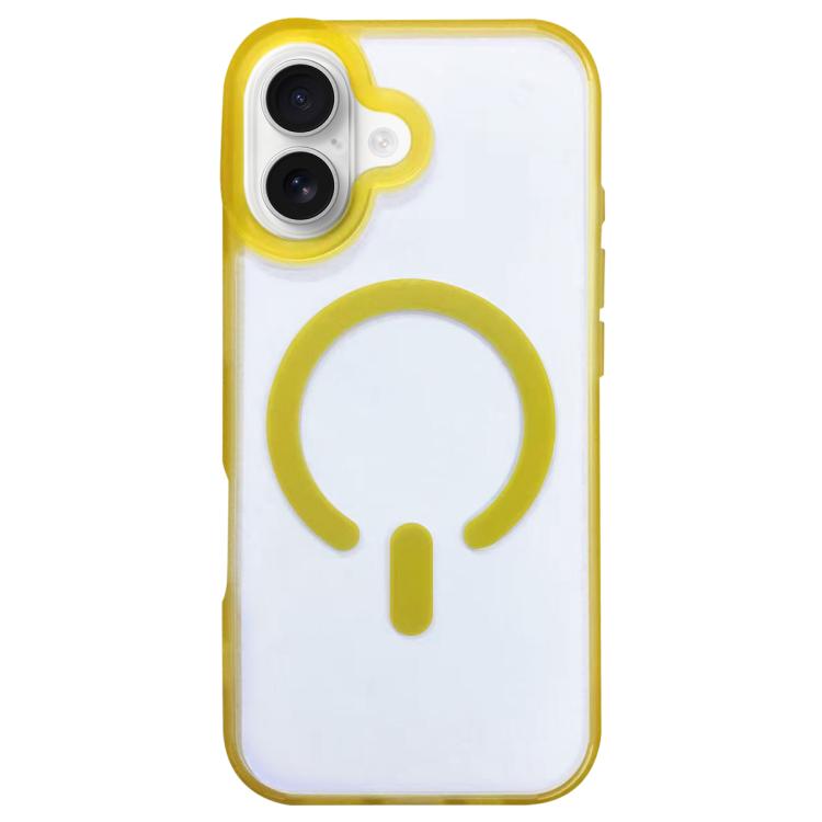 For iPhone 17 Dual-Side Frosted MagSafe Clear Phone Case(Yellow)