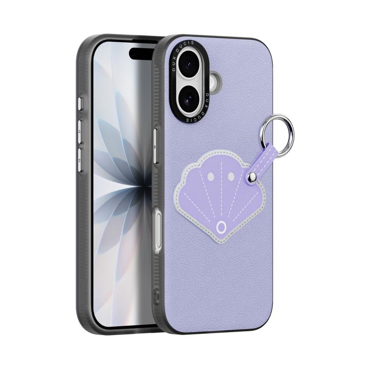 For iPhone 17 DUX DUCIS LUVY Series Phone Case with Finger Ring Buckle(Lilac Purple Seashell)