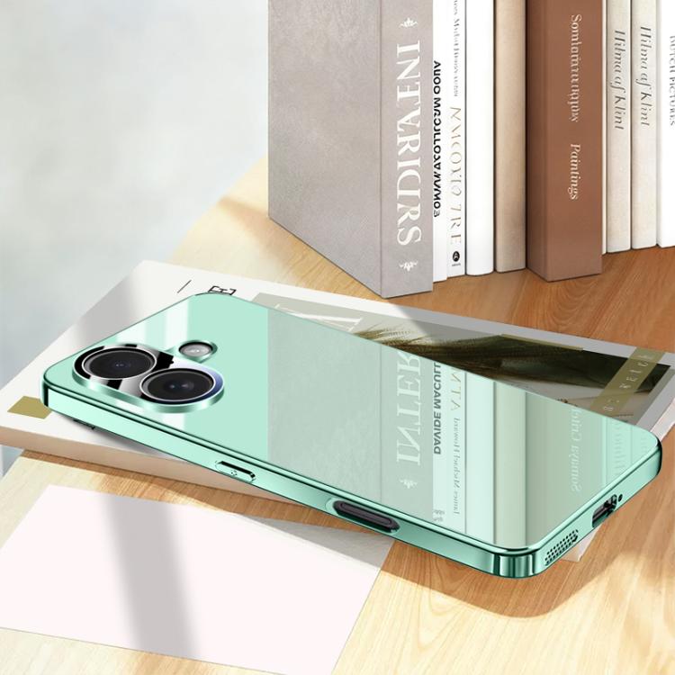 For iPhone 17 Electroplating Ice Crystal Airbag Full Coverage Shockproof Phone Case(Green)