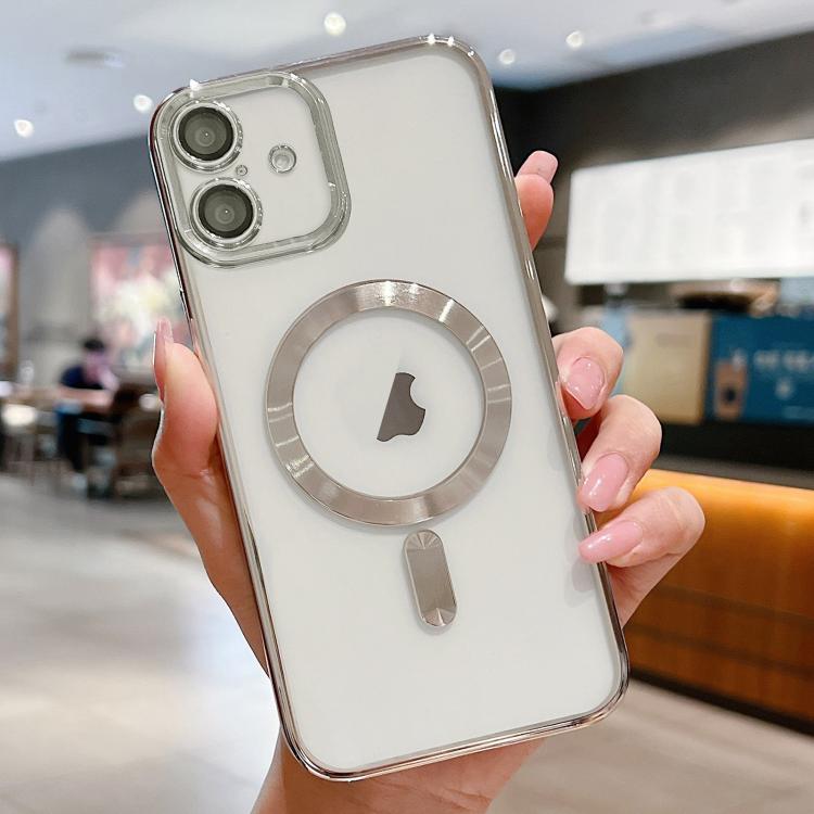 For iPhone 17 Electroplating MagSafe Phone Case(Silver)