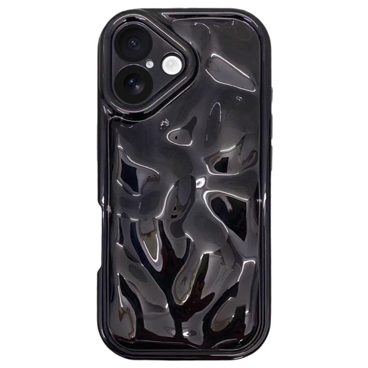 For iPhone 17 Electroplating Meteorite Texture TPU Phone Case(Black)