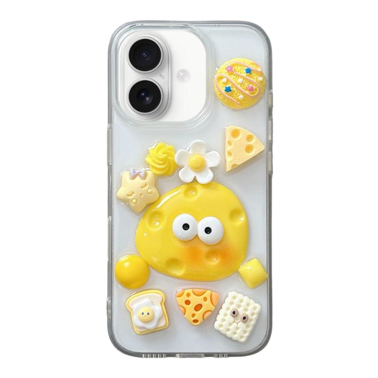 For iPhone 17 Epoxy Acrylic Hybrid TPU Phone Case(Cheese)