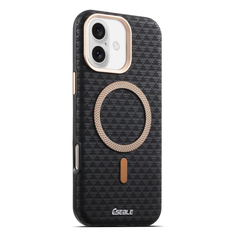 For iPhone 17 ESEBLE L3 Triangular Shield Metal Lens Magnetic Phone Case(Black)