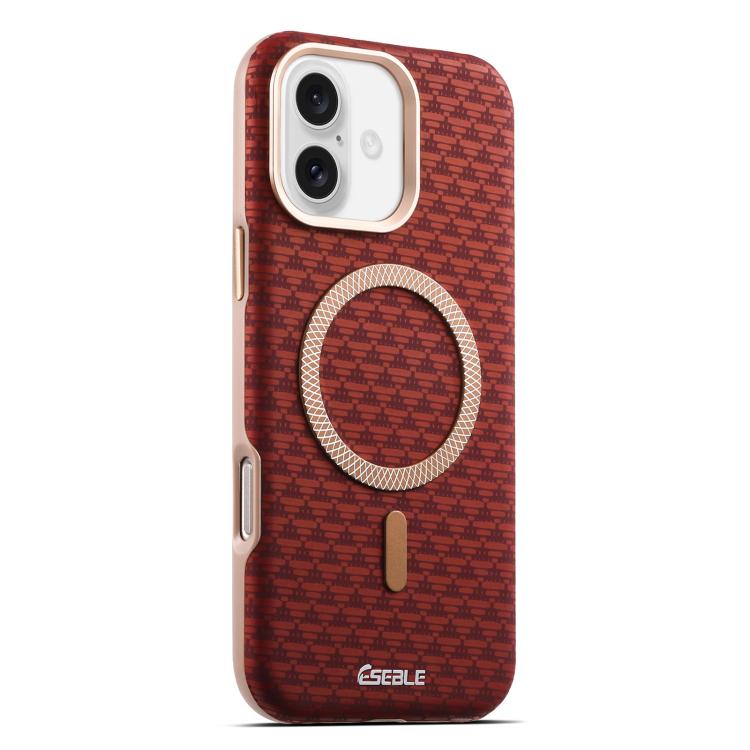 For iPhone 17 ESEBLE L3 Triangular Shield Metal Lens Magnetic Phone Case(Red)