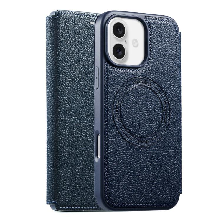 For iPhone 17 ESEBLE Ultra-thin Card Slot Magnetic Vegan Leather Phone Case(Blue)
