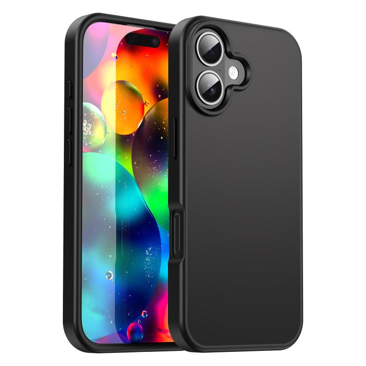 For iPhone 17 Fanying Series PC Hybrid TPU Translucent Frosted Phone Case(Black)