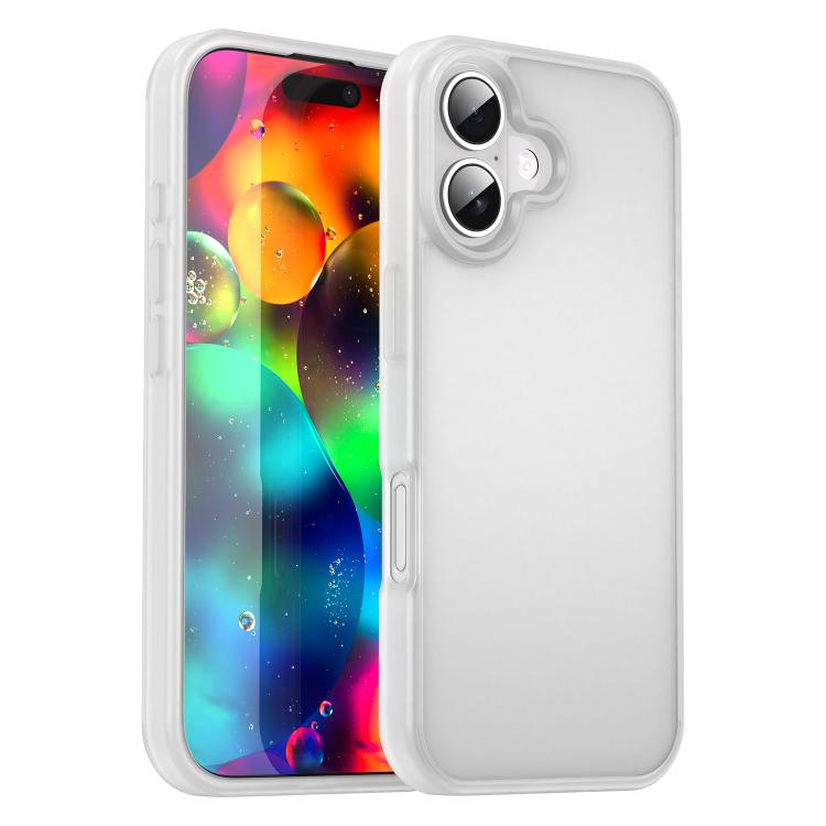 For iPhone 17 Fanying Series PC Hybrid TPU Translucent Frosted Phone Case(Matte White)