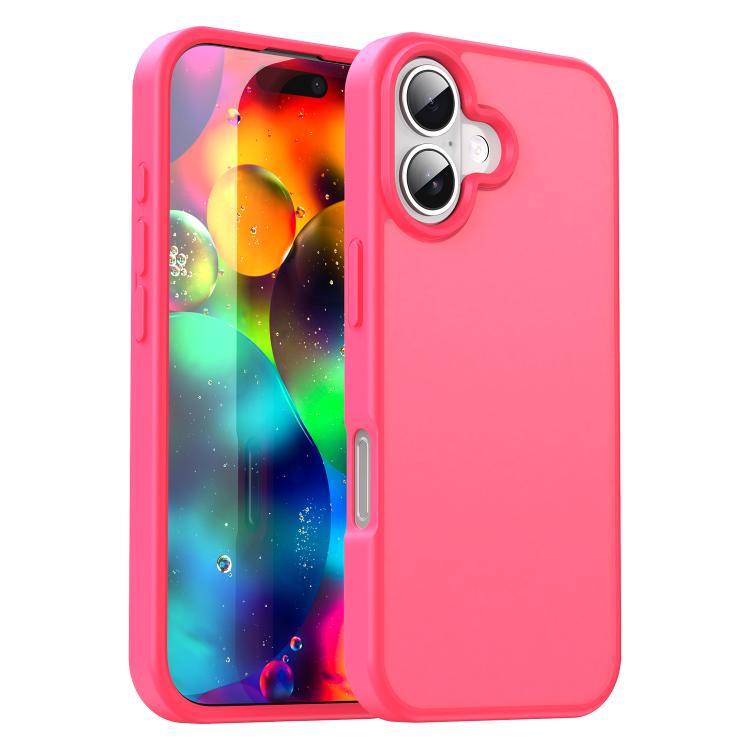 For iPhone 17 Fanying Series PC Hybrid TPU Translucent Frosted Phone Case(Rose Red)