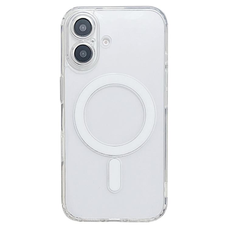 For iPhone 17 Fine Hole MagSafe Magnetic Clear Acrylic TPU Case(Transparent)