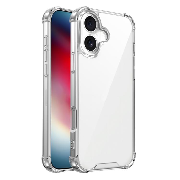 For iPhone 17 Four-corner Shockproof Acrylic +TPU Phone Case(Transparent)