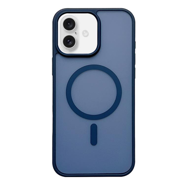 For iPhone 17 Frosted Skin Feel MagSafe Phone Case(Dark Blue)