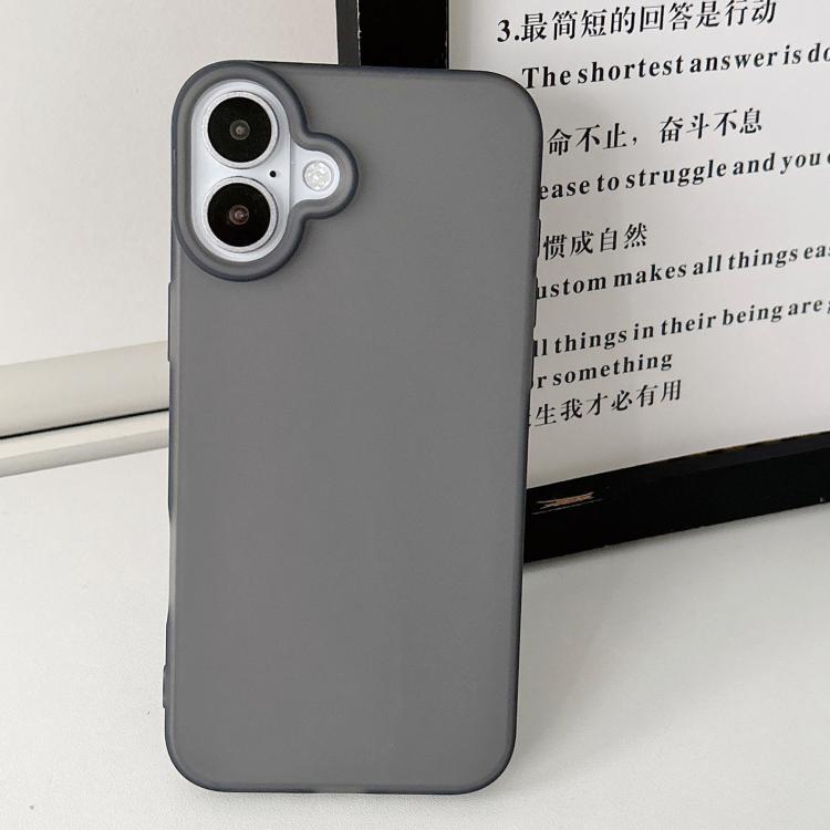 For iPhone 17 Frosted Translucent TPU Full Coverage Phone Case(Black)