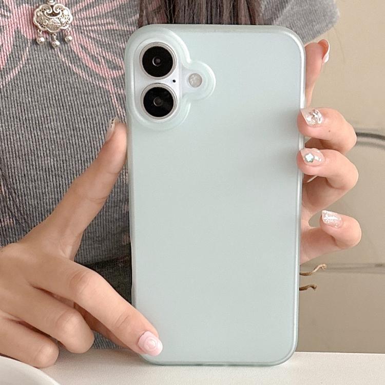 For iPhone 17 Frosted Translucent TPU Full Coverage Phone Case(White)