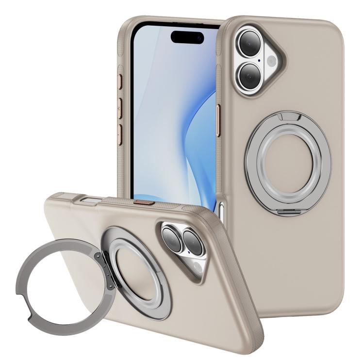 For iPhone 17 Gear Holder C MagSafe Phone Case(Beige Gray)