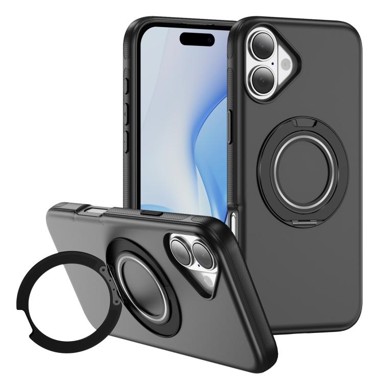 For iPhone 17 Gear Holder C MagSafe Phone Case(Black)