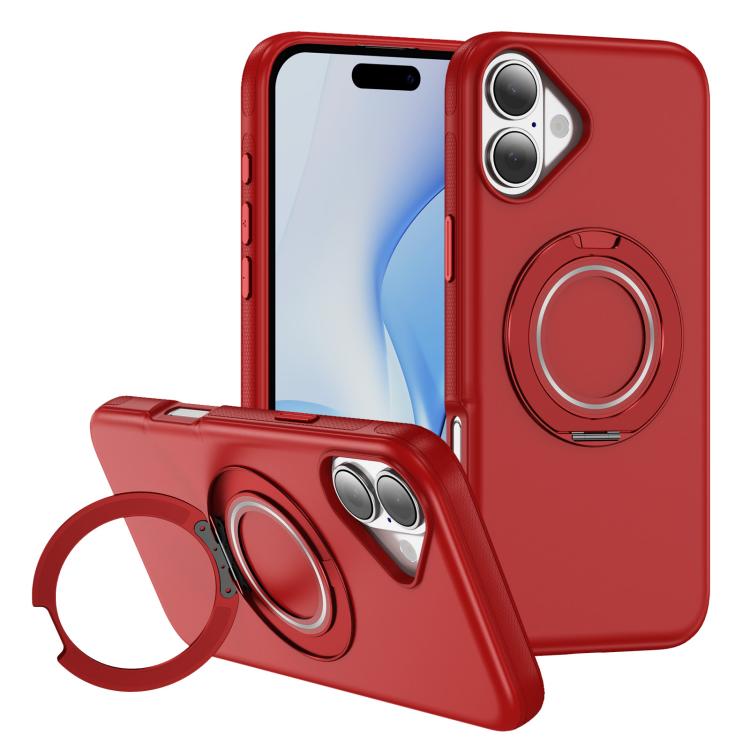 For iPhone 17 Gear Holder C MagSafe Phone Case(Red)